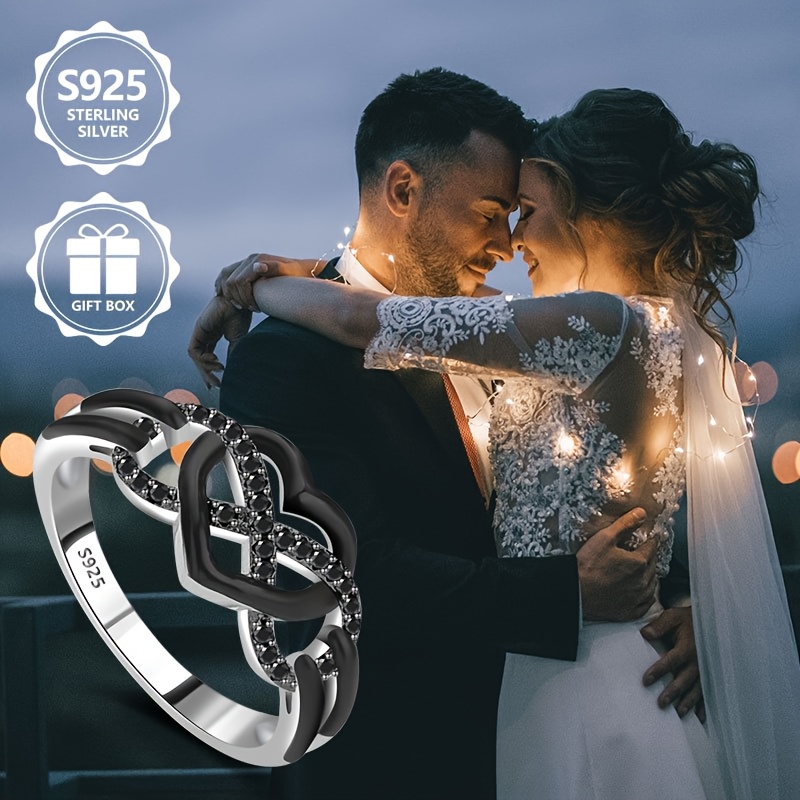 925 Silver Heart Shaped Women's Ring Minimalist Design